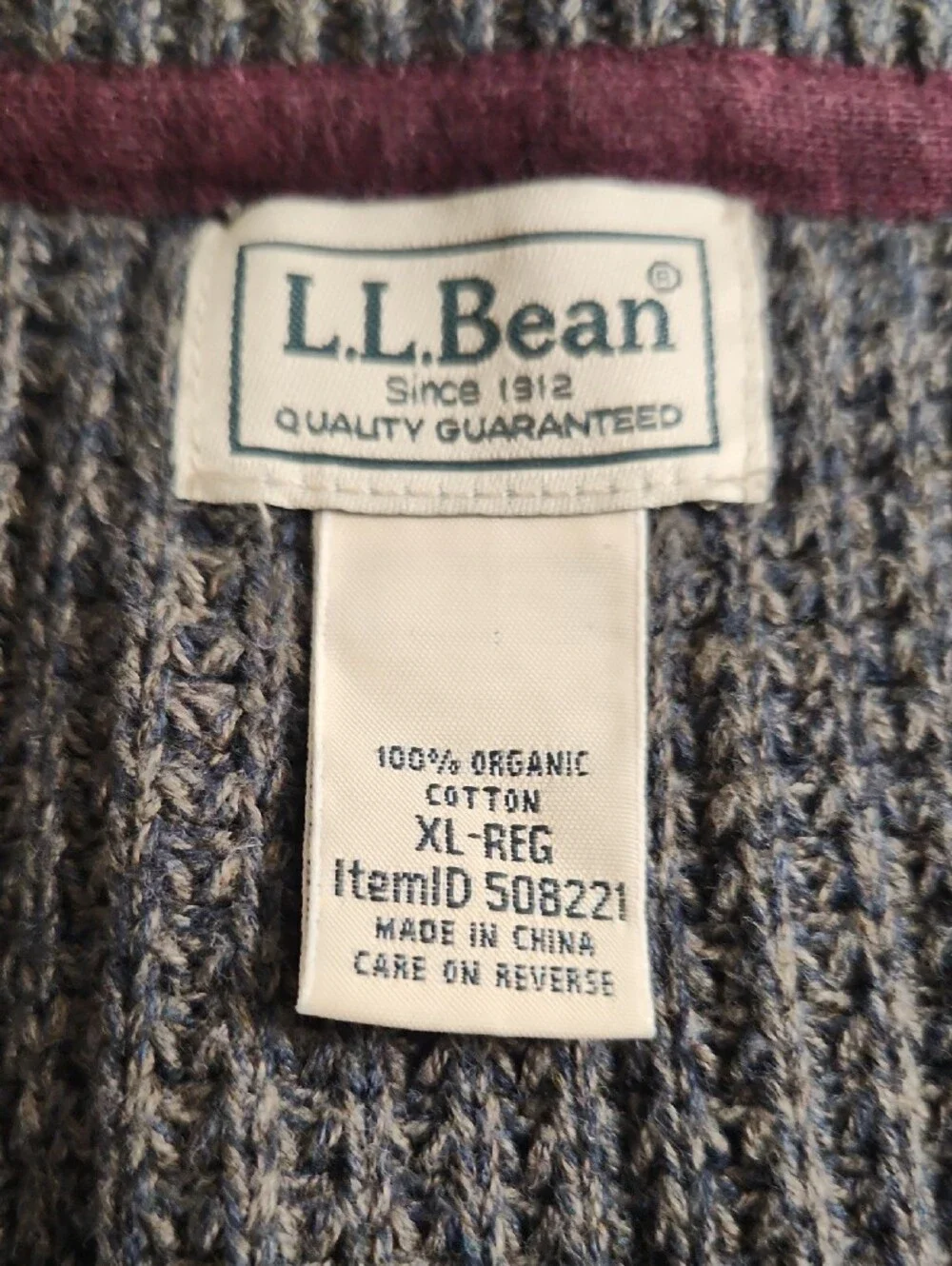 L.L. Bean Men's Zip-Up Rib Knit Sweater - Gray